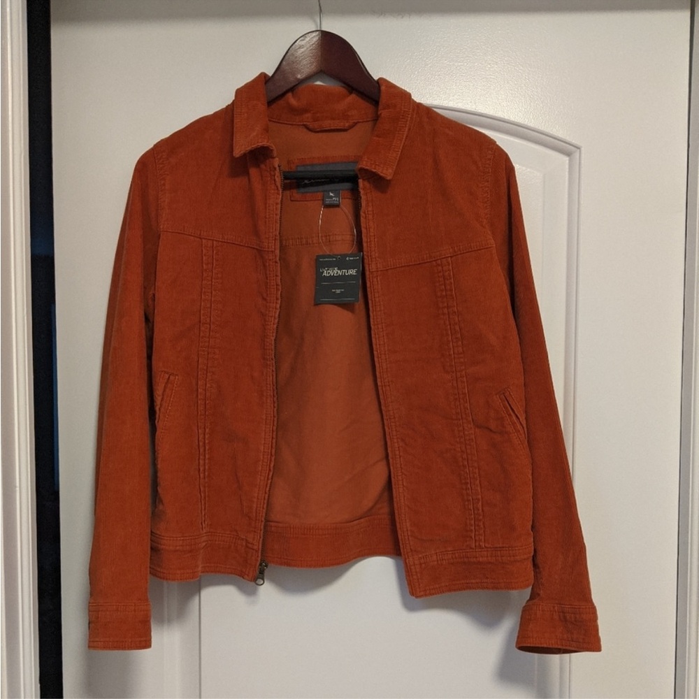 NWT! Eddie Bauer Burnt Orange Corduroy Jacket, XSP